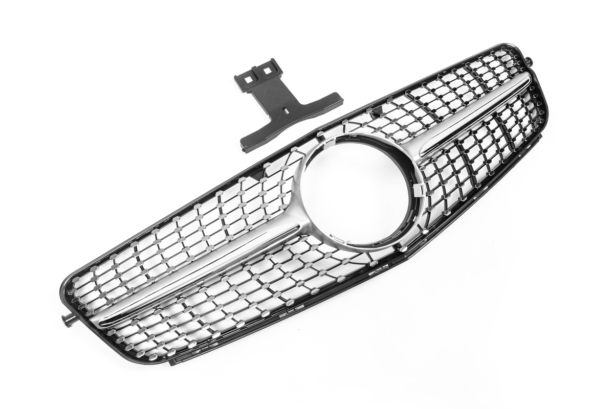 Передня решітка Diamond Silver для Mercedes C-class W204 2007-2015 рр
