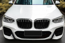 Ніздрі M-Look (2018-2021, чорний глянець з хром окантовкою) BMW X4 G02 2018- рр.