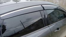 Вітровики з хромованим молдингом HB/Sedan (4 шт., Sunplex Chrome) Ford Focus III 2011-2017 рр.