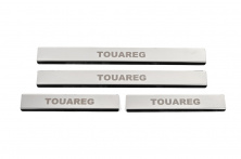Накладка на пороги Carmos V1 (4 шт, нерж) Volkswagen Touareg 2010-2018 рр.