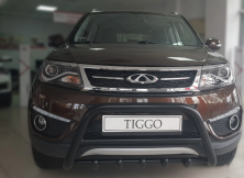 Кенгурятник WT003 Black (нерж) Chery Tiggo 5 2013- рр.