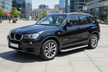 Бокові пороги Tayga Grey (2 шт., Алюміній) BMW X3 F25 2011-2018 рр.