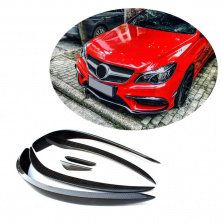 Накладки на передній бампер (для AMG-Line 2014-2016, Карбон) Mercedes E-сlass coupe C207 2010-2017 рр.