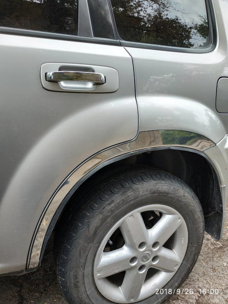 Накладки на арки (4 шт, нерж) для Nissan X-trail T30 2002-2007 рр