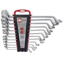 Набір ключів накидних 12 шт, 6-32 мм CrV INTERTOOL