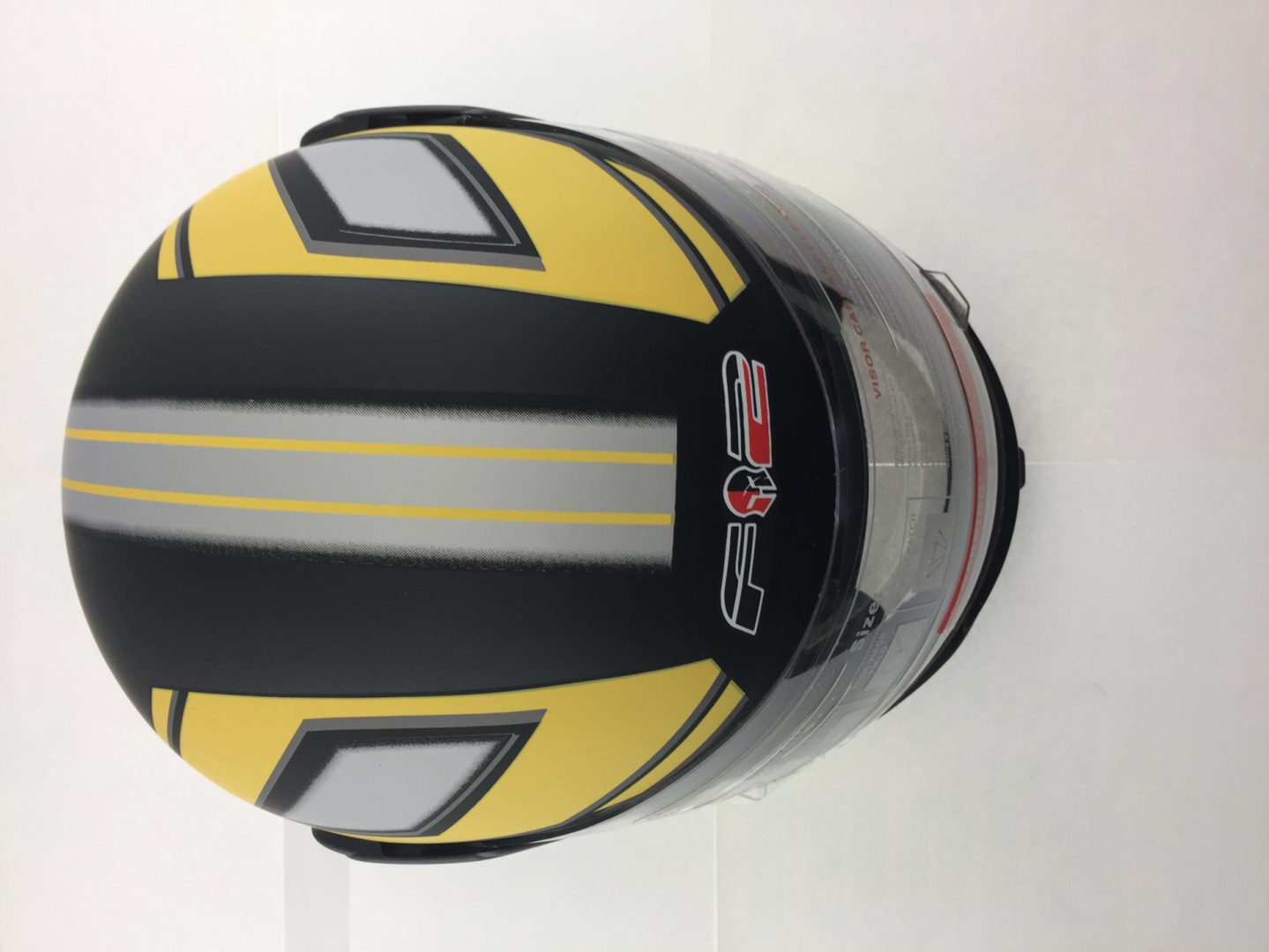 Шлем-интеграл   (mod: F2-825-4) (size S, Flat black wiht yellow)   ST