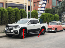 Розширювачі колісних арок (під фарбування) для Mercedes X class 2017-2020 рр