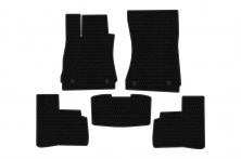 Гумові килимки Carsuit (Short, Чорний) Mercedes S-сlass W221 2005-2013 рр.