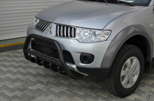 Передній захист WT003 Black (нерж.) Mitsubishi Pajero Sport 2008-2015 рр.