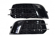 Решітки протитуманних фар RS-Style (2010-2014, 2 шт, Чорний) Audi A1 2010-2018 гг.