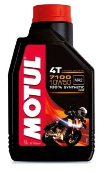 Масло 4T, 1л (синтетика, 10W-50, 7100, API SL/SJ/SH/SG) MOTUL (#104097)