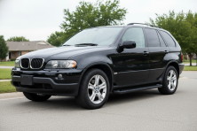 Бокові пороги Allmond Black (2 шт, алюм.) BMW X5 E53 1999-2006 рр.