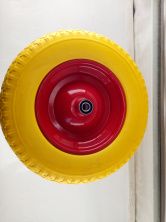 Колесо 3,50 -8 TL (бескамерное, под ось d-16мм ) (желтое) ELIT