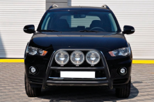 Кенгурятник WT018 Black (нерж.) Mitsubishi Outlander 2006-2012 рр.