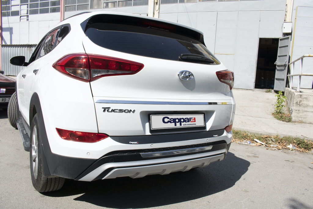 Накладка на задній бампер EuroCap 2016-2018 (ABS) для Hyundai Tucson TL рр
