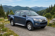 Бокові пороги Allmond Grey (2 шт., Алюміній) Isuzu D-Max 2011-2019 рр.