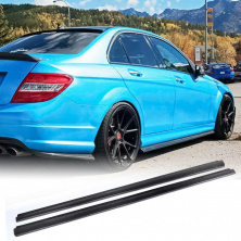 Бокові пороги (для AMG SD, Карбон) Mercedes C-class W204 2007-2015 рр.