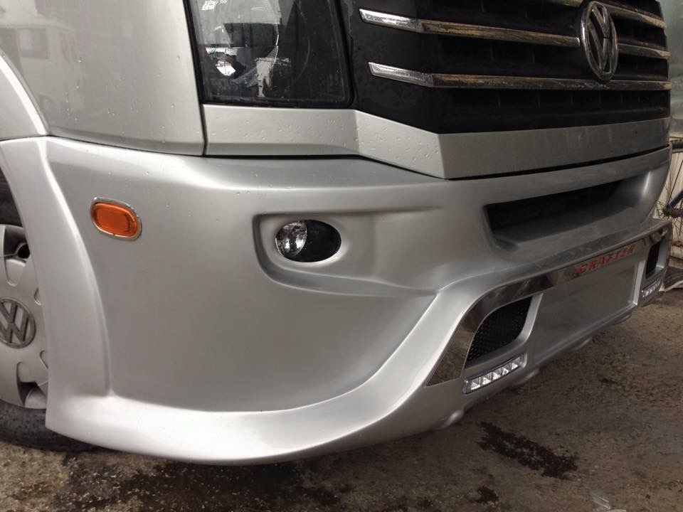 Накладка на передній бампер 2012-2026 (Sport-3, під фарбування) для Volkswagen Crafter рр