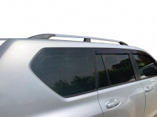 Рейлінги турецька дизайн (Хром, 2 шт) пластикові ніжки Toyota Land Cruiser Prado 150 2009-2023 рр.