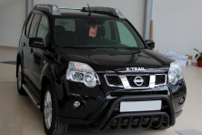 Передній захист WT002 Black (нерж) Nissan X-trail T31 2007-2014 рр.