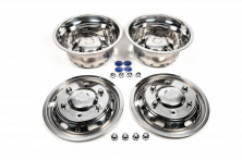 Ковпаки з нержавійки Ексклюзив V1 (2 катковий, 4 шт) Mercedes Sprinter W907/W910 2018- рр.
