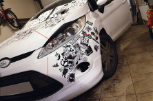 Накладки на фари (2 шт, пласт) Ford Fiesta 2008-2017 рр.