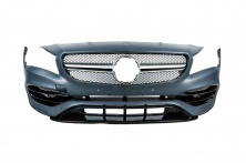 Передній бампер в зібраному вигляді (стиль CLA45 AMG) Mercedes CLA C117 2013-2019 рр.