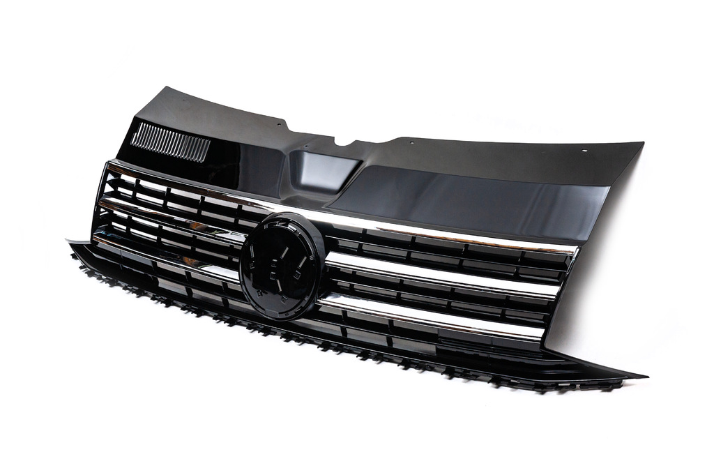 Передня решітка з хром смужкою (під емблему) для Volkswagen T6 2015-2024 рр