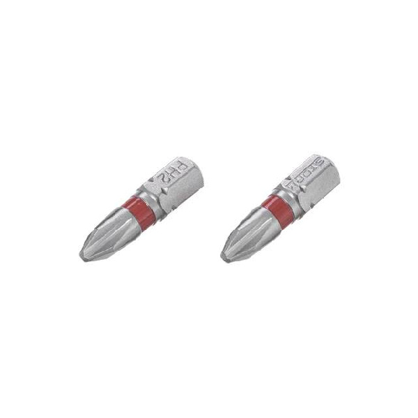 Комплект отверточных насадок PH2 1/4*25 мм, S2, уп. 2 ед., STORM