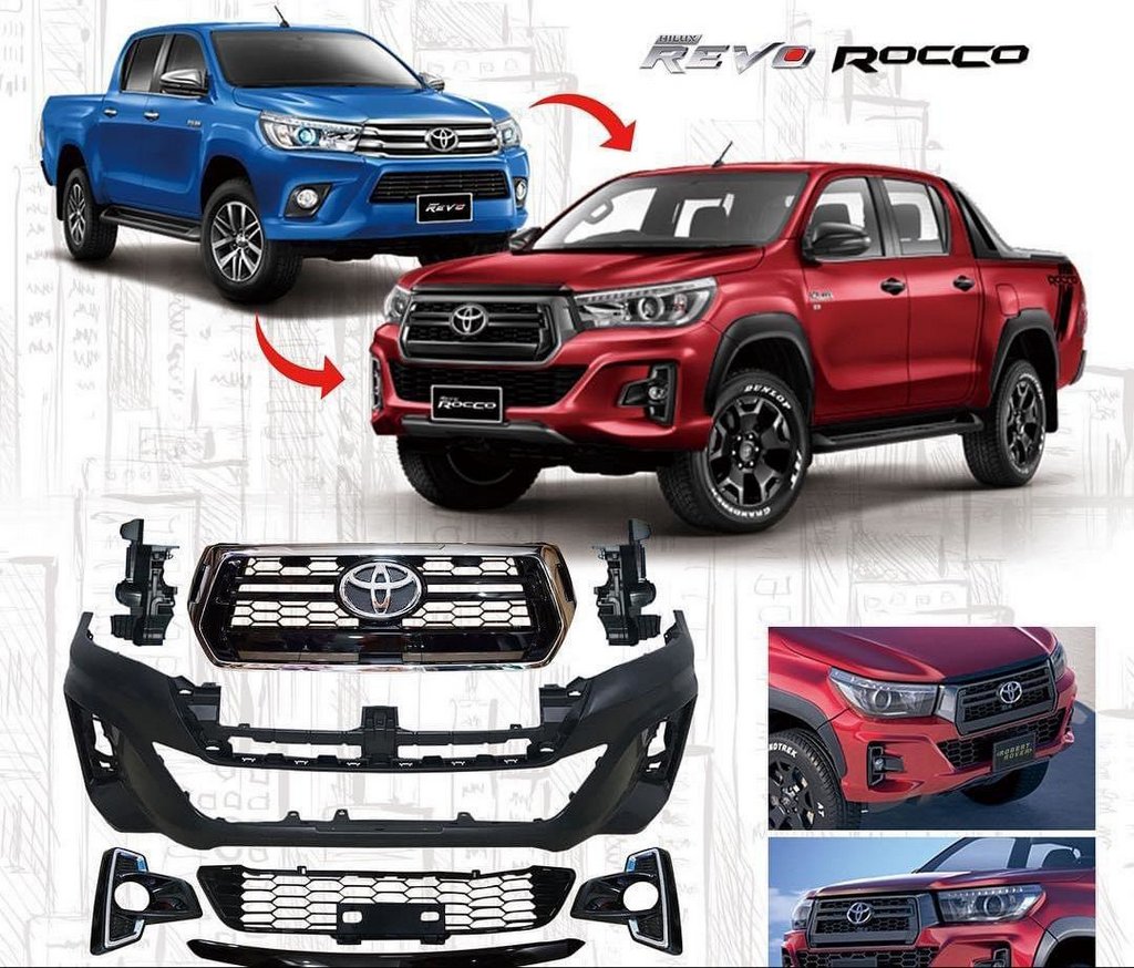 Передній бампер Rocco (для 2015-2020) для Toyota Hilux 2015- рр
