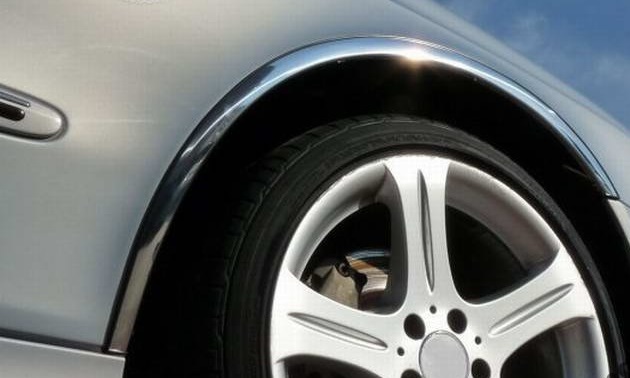 Накладки на арки (2004-2008, 4 шт, нерж) для Peugeot 407 рр