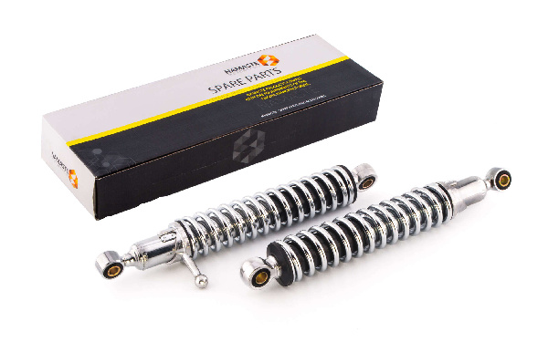 Амортизаторы (пара) ИЖ 330mm, регулируемые, с рычагом (хром) NAMASTE