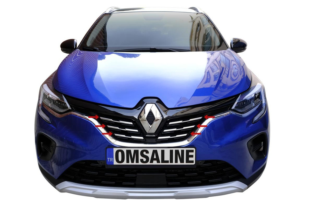 Накладки на решетку (6 шт, нерж.) для Renault Captur 2019- рр