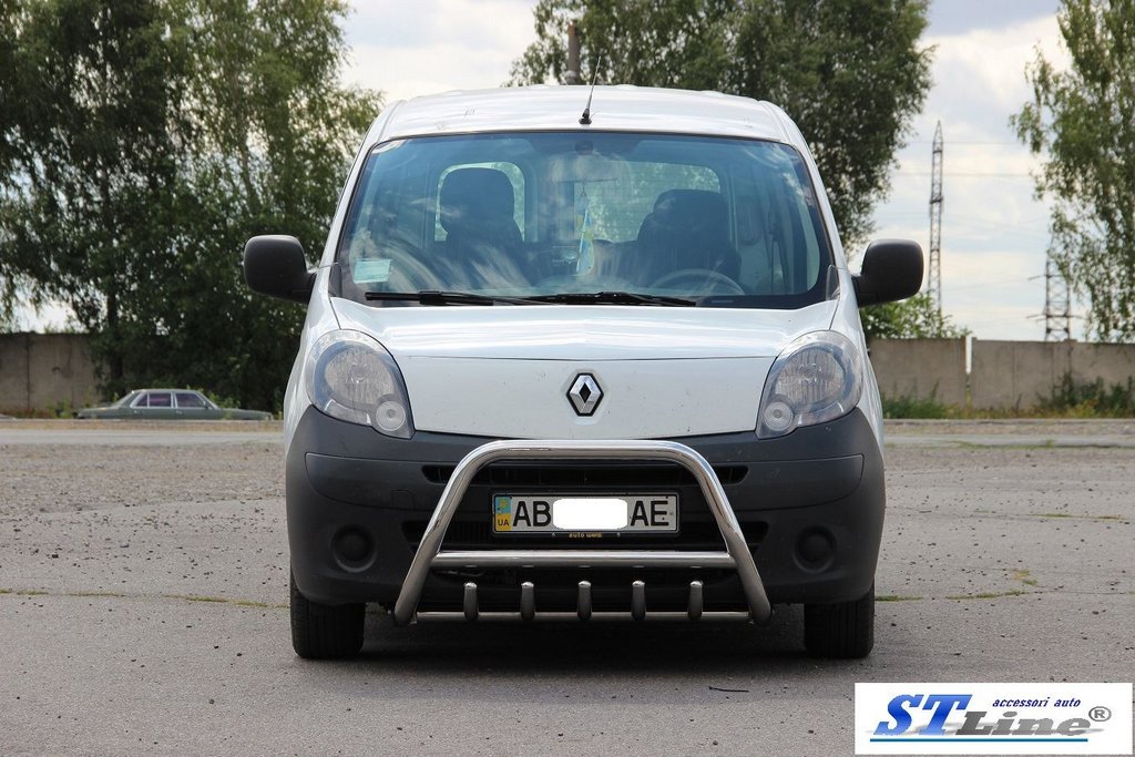 Кенгурятник WT003/004 (нерж.) без напису, 51 мм для Renault Kangoo 2008-2020 рр