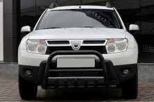 Кенгурятник без напису QT006 Black (нерж.) Renault Duster 2008-2017 рр.