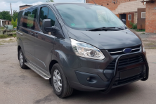 Кенгурятник WT006 Black (нерж) Ford Custom 2013-2022 рр.