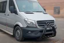 Кенгурятник F1-01 Black (2013-2018, нерж.) Mercedes Sprinter W906 2006-2018 рр.