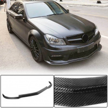 Накладка на передній бампер Lip V2 (для AMG 2012-2014, Cухий карбон) Mercedes C-class W204 2007-2015 рр.