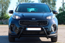 Кенгурятник WT023 Black (нерж) Kia Sportage 2015-2021 рр.