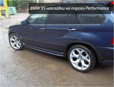 Бокові пороги Performance (2 шт, під фарбування) для BMW X5 E53 1999-2006 рр