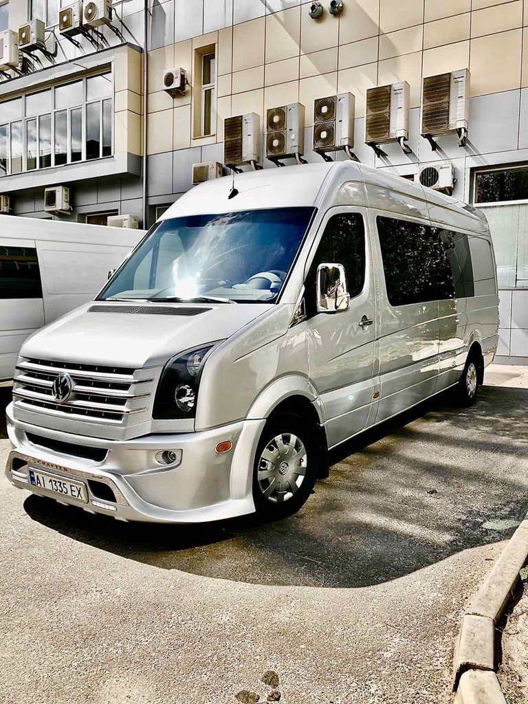 Накладка на передній бампер 2012-2026 (Sport-3, під фарбування) для Volkswagen Crafter рр