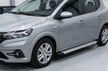 Бокові пороги Maya V2 (2 шт., Алюміній) Dacia Sandero 2021- рр.