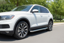 Бокові пороги Maydos V2 (2 шт., Алюміній ↗ нерж) Acura MDX 2013-2020 рр.