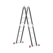 Лестница многофункциональная трансформер 4х4 ступеньки, стальной профиль, 4450мм, 150 кг.