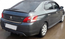 Накладка на задній бампер (2012-2017, під фарбування) для Peugeot 301 2012- рр