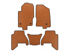 Килимки EVA V2 (2 ряди, Помаранчевий) Nissan Pathfinder R51 2005-2014 рр.