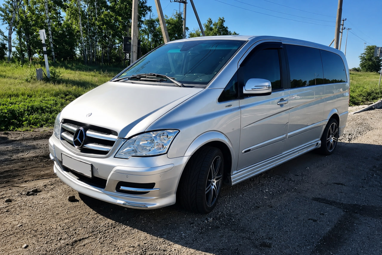 Накладка на бампер BRB V1 (під фарбування) 2004-2010 рік для Mercedes Vito W639 рр