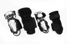 Наколенники + налокотники защитные (металл/пластик) к-кт 4шт, Чёрные, тип 1 KS