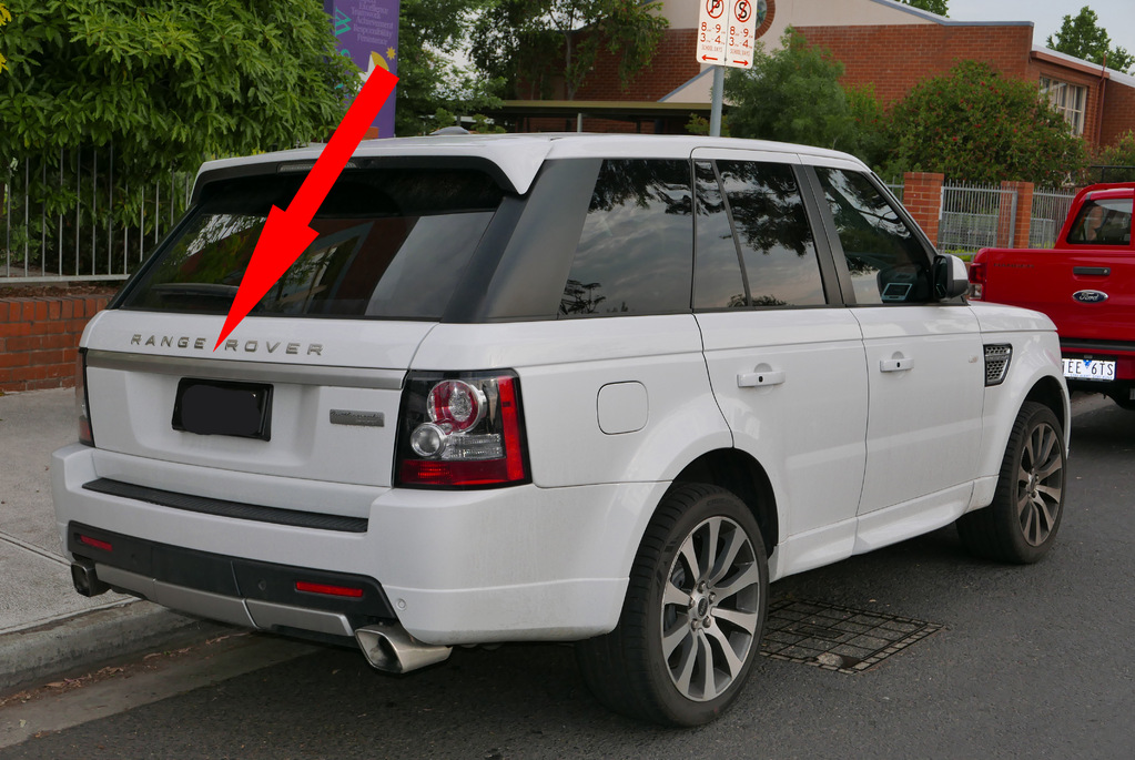 Задня накладка над номером (сіра) для Range Rover Sport 2005-2013 рр