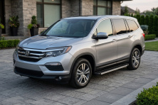 Бокові пороги Maya (2 шт., Алюміній) Honda Pilot 2015-2022 рр.